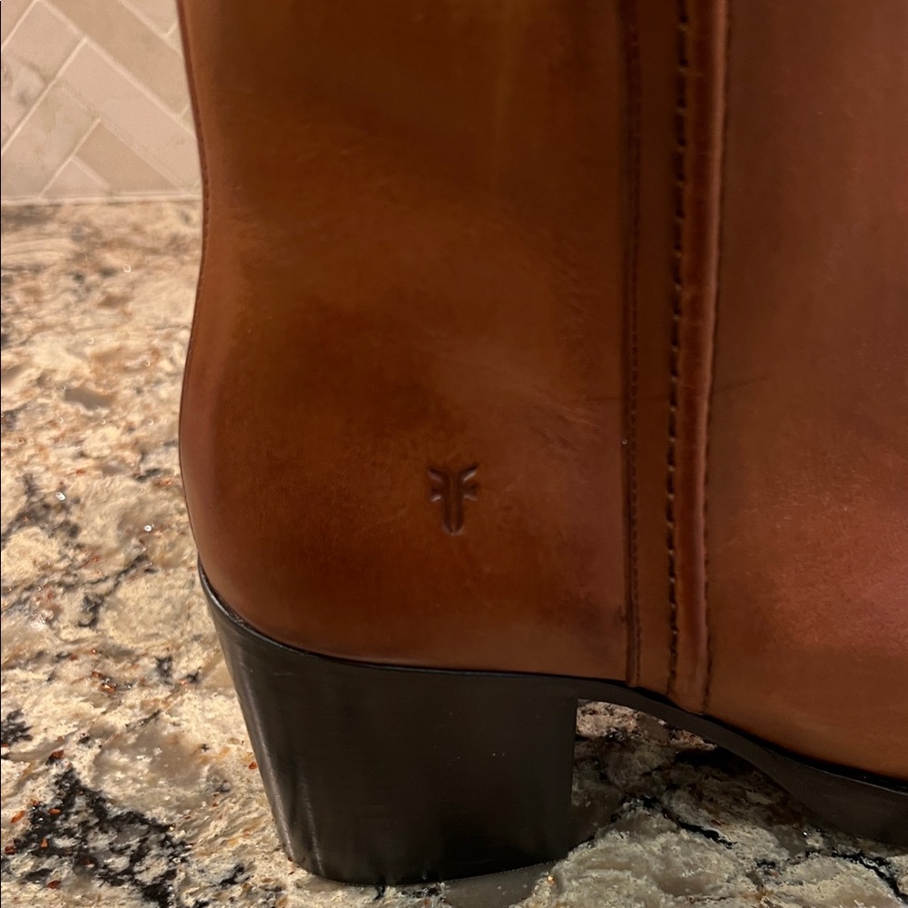 Frye Tan Leather Ankle Booties - Picture 8 of 8